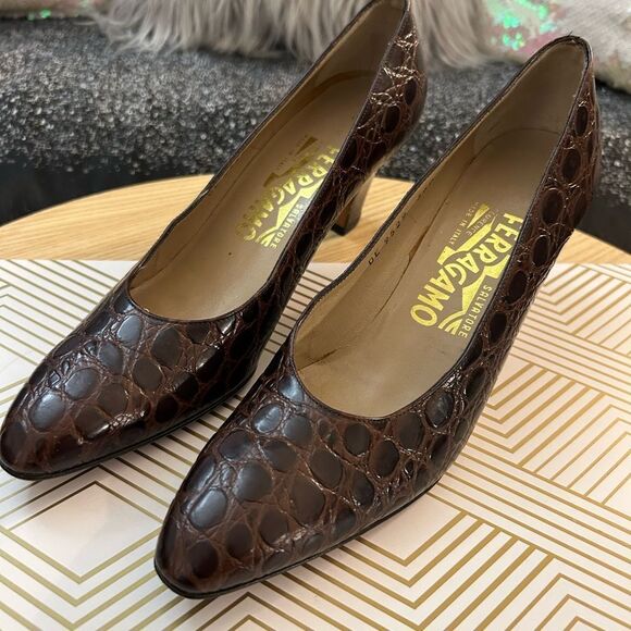 Ferragamo Alligator leather heels - Picture 1 of 7